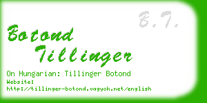 botond tillinger business card